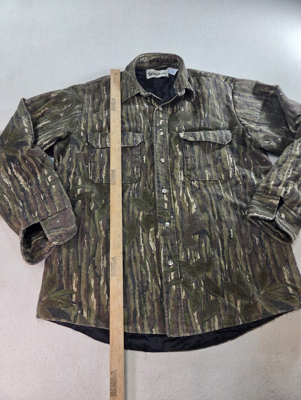 Vintage Gander Mountain Camo Quilt Lined Shirt Jacket USA Made Large - Picture 6 of 8